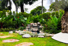 Rock Waterfall Pond Designs – an Amazing Features in any Thai Garden