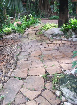 rustic thai walkway