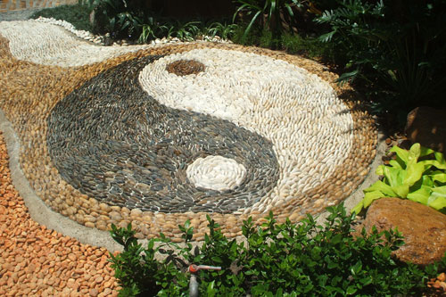 ying yang hardscape terrace
