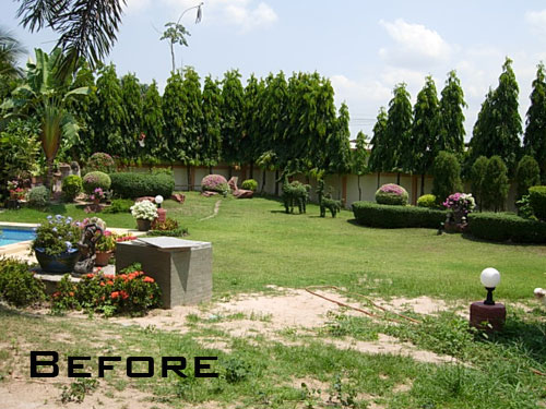 new pattaya landscaped garden