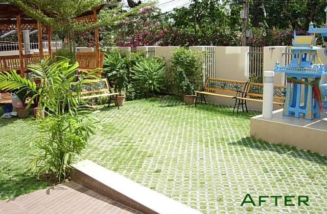 new courtyard landscaped garden bangkok