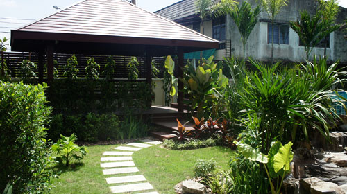 bali style tropical planting thai sala