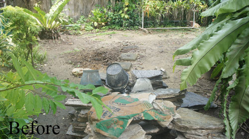 tropical rockery garden in thailand home