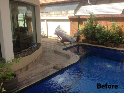 pattaya pool deck before garden designer pattaya