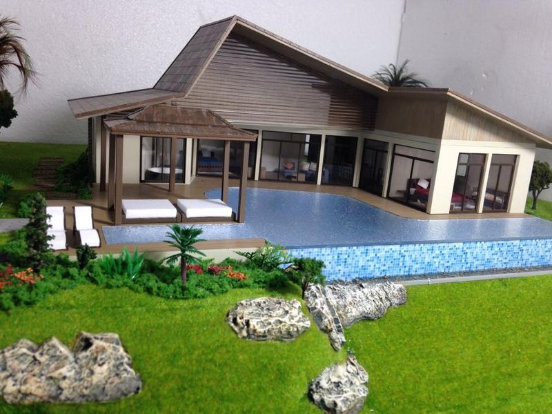 landscape models tropical villa