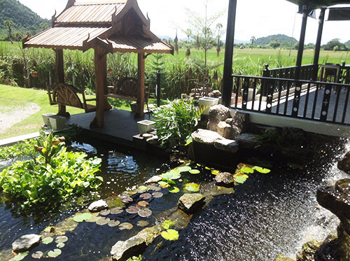 multiple cascading waterfall feature thailand landscaping company hua hin thailand