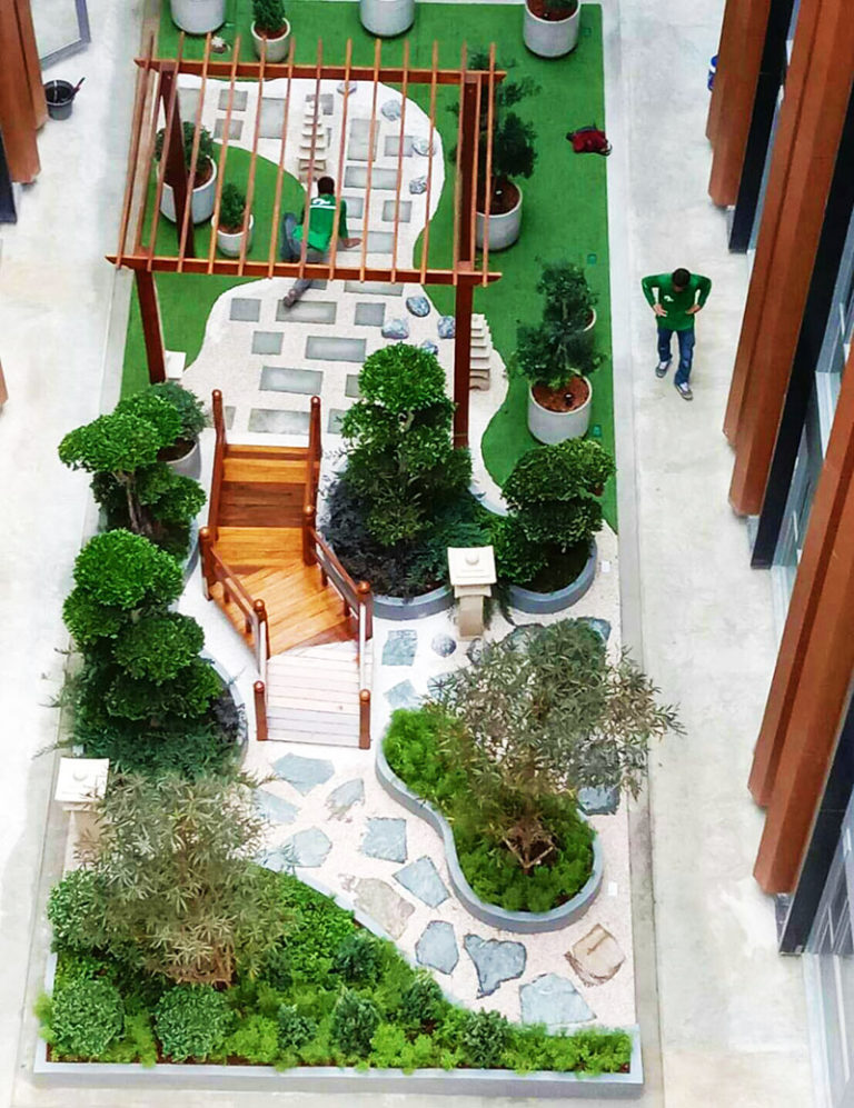 birds eye japanese landscape design Thai Garden Design