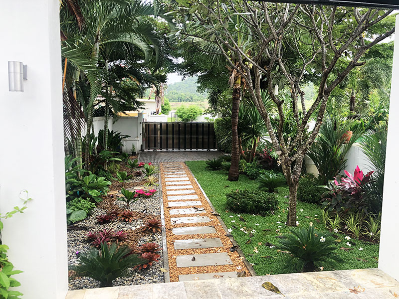 tropical garden landscape hua hin thailand