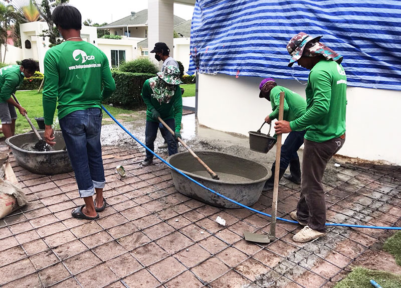 garden team in pattaya building company in thailand