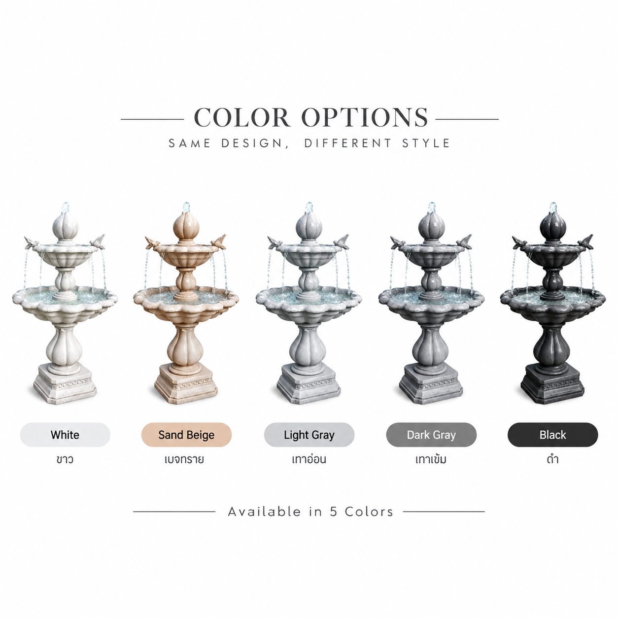 Siena Two-Tier Fountain - Image 3