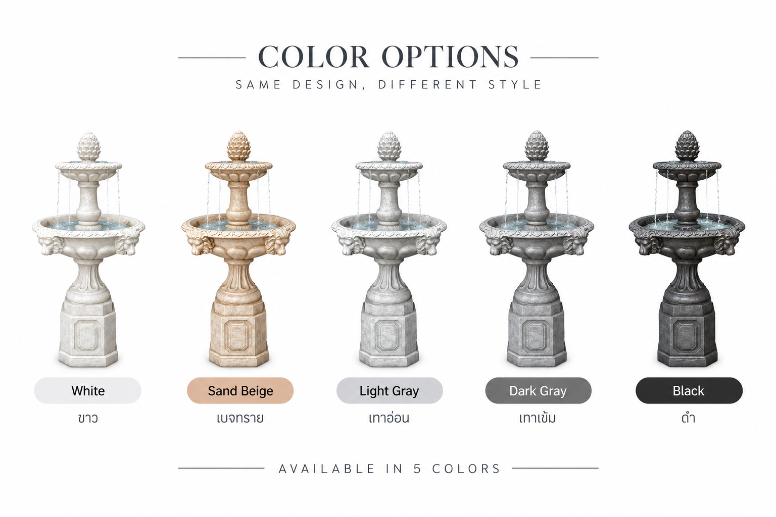 Tuscany Two-Tier Fountain - Image 2