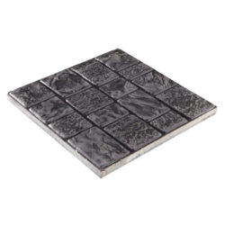 Square Cobble Patterned Paver - Black