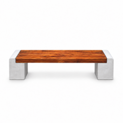 Hardwood & Concrete Bench