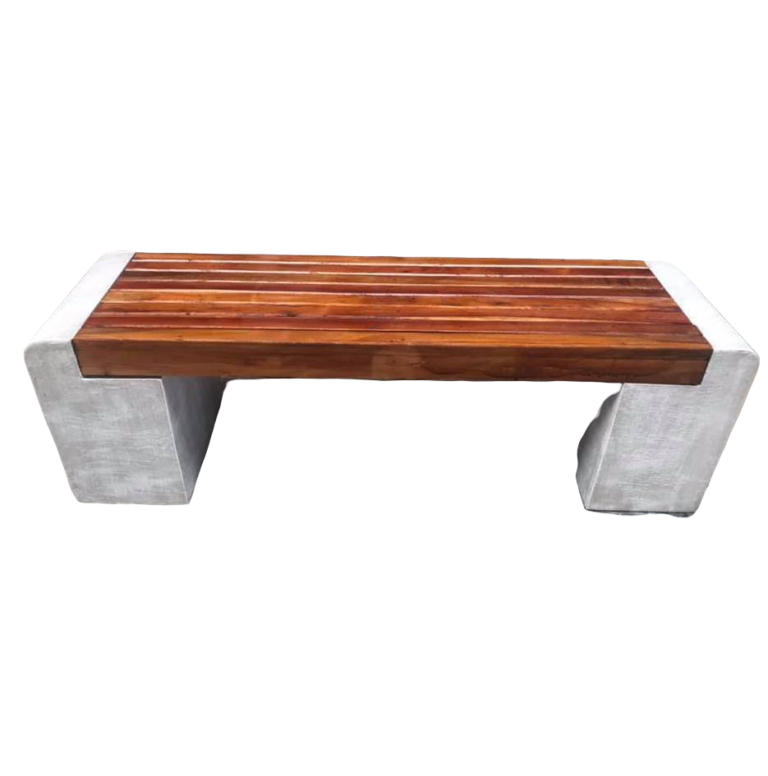 hardwood concrete bench seat Thai Garden Design