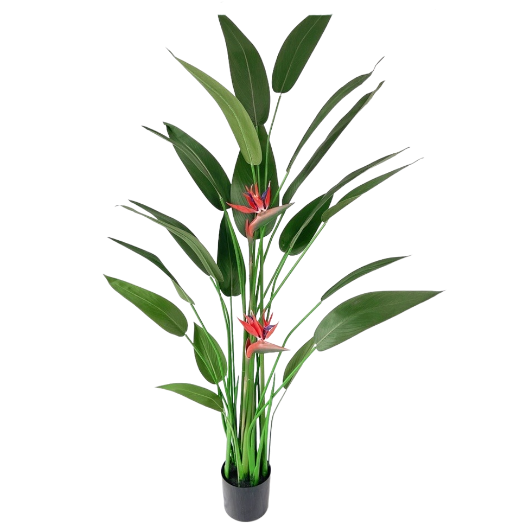 Artificial Bird of Paradise (Red) Thai Garden Design