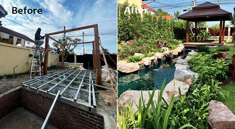 Thai Sala and Pond Construction