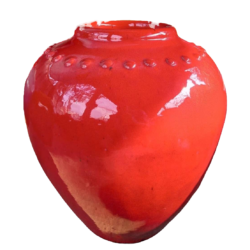 Red Glazed Waterpot Feature