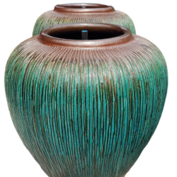 Glazed Waterpot (Mixed Turquois Brown)