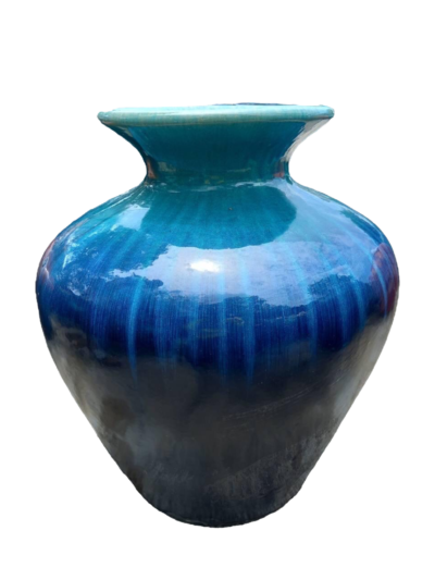 Glazed Waterpot Feature Blue (B)