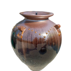 Studded Brown Waterpot Feature