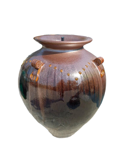 Studded Brown Waterpot Feature