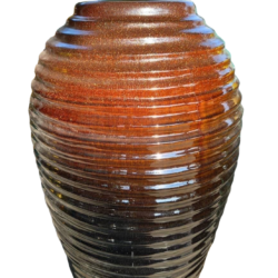 Glazed Waterpot Feature - Rusty Brown