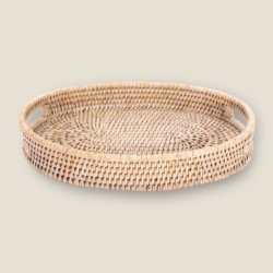 Round Bamboo Tray