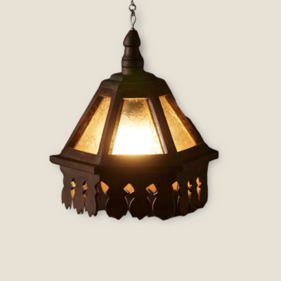 Wooden & Glass Outdoor Landscape Light - Image 2