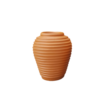 Greek Terracotta Ribbed Oil Jar