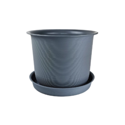 Colorful Plastic Plant Pots (Grey)