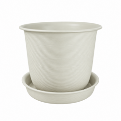 Colorful Plastic Plant Pots (White)