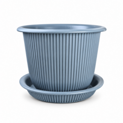Colorful Plastic Plant Pots (Blue)