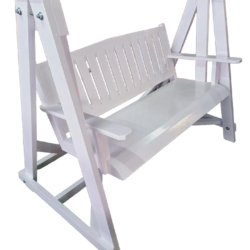 Wooden Classic Swing Seat (in White)