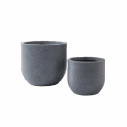 Curve Model Tall Polymer Plant Pot (GRANITE)