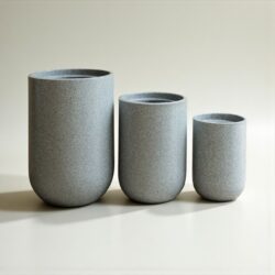 Acacia Model Tall Polymer Plant Pot (Carrara)