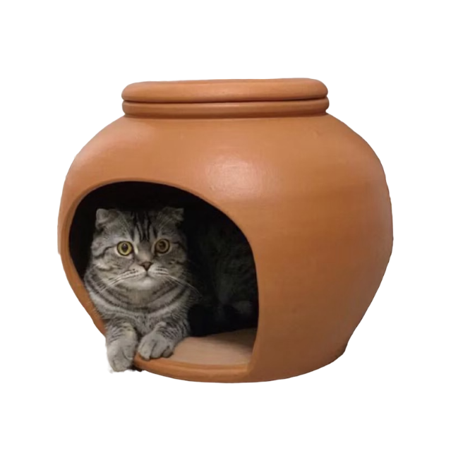 Terracotta Cat House - Image 6