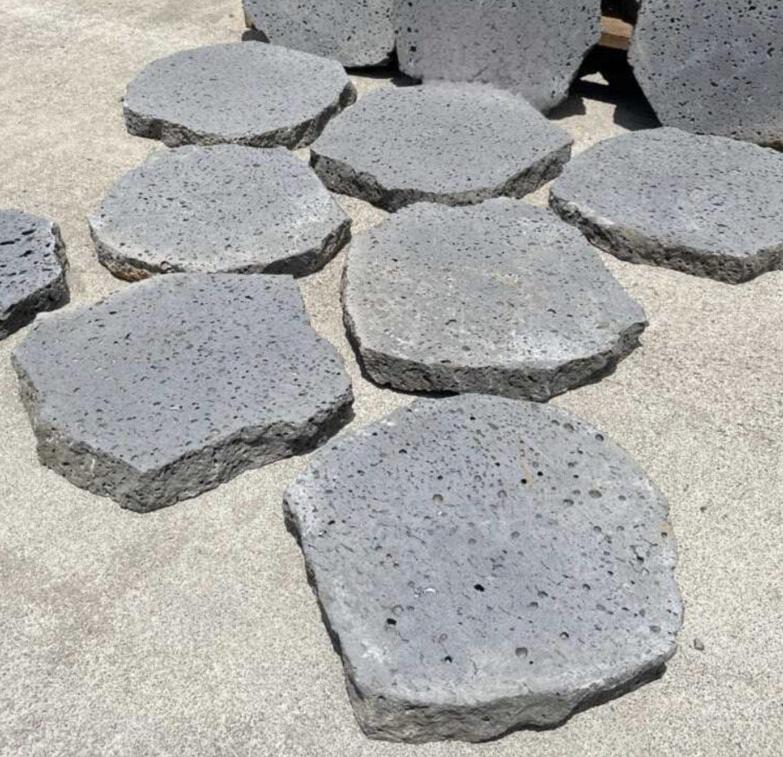 Black Antique Lava Stepping Stone - Image 2