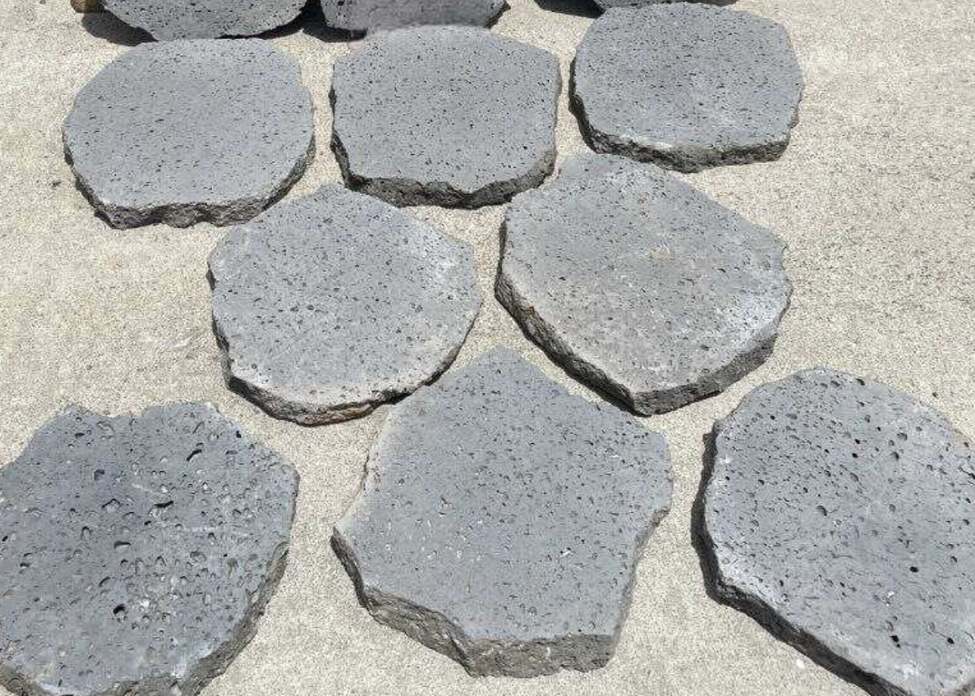 Black Antique Lava Stepping Stone - Image 3