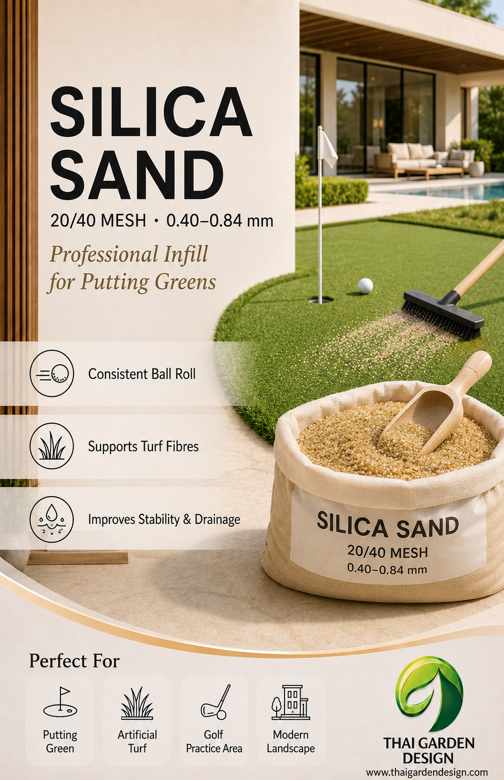 Silica Sand (20/40 Mesh, 0.40–0.84 mm)