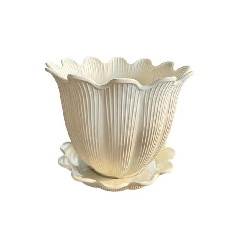 Beauty Flower Planter Set – 15" (White)